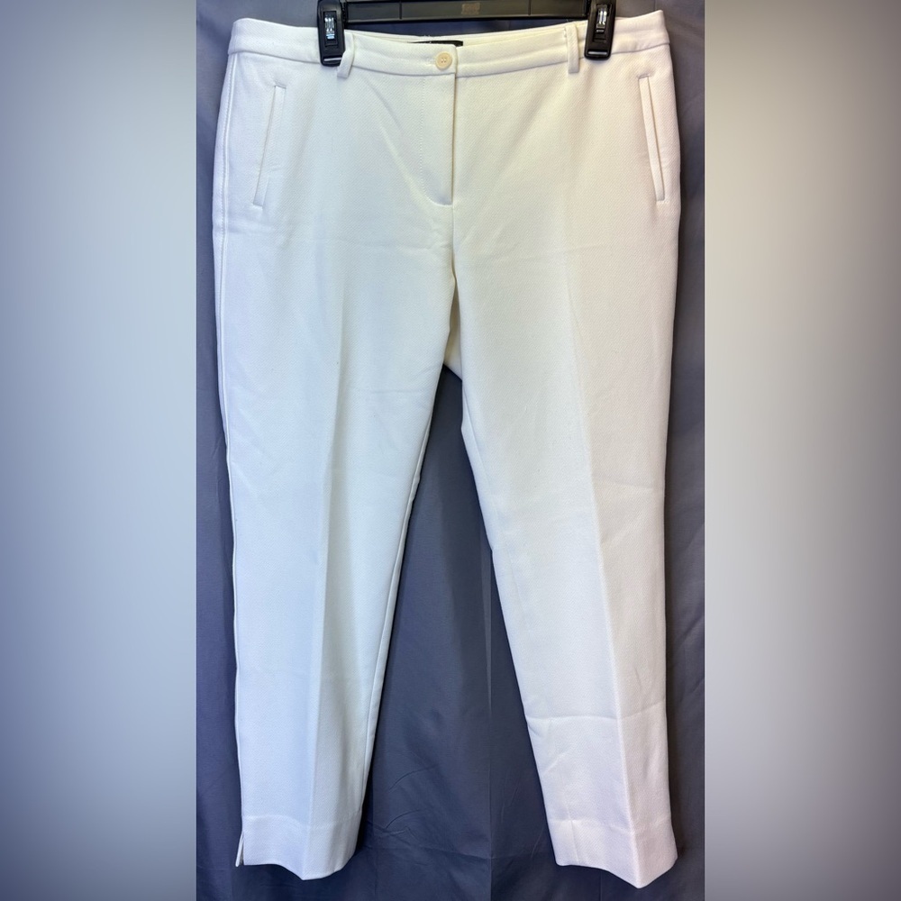 TALBOTS HAMPSHIRE LIGHTWEIGHT DOUBLE CLOTH STRAIGHT ANKLE PANTS - LINED SIZE 10P